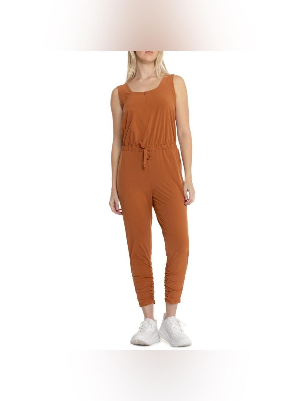 🌲prAna Railay Jumpsuit - UPF 50+, Zip Neck, Sleeveless - Clay